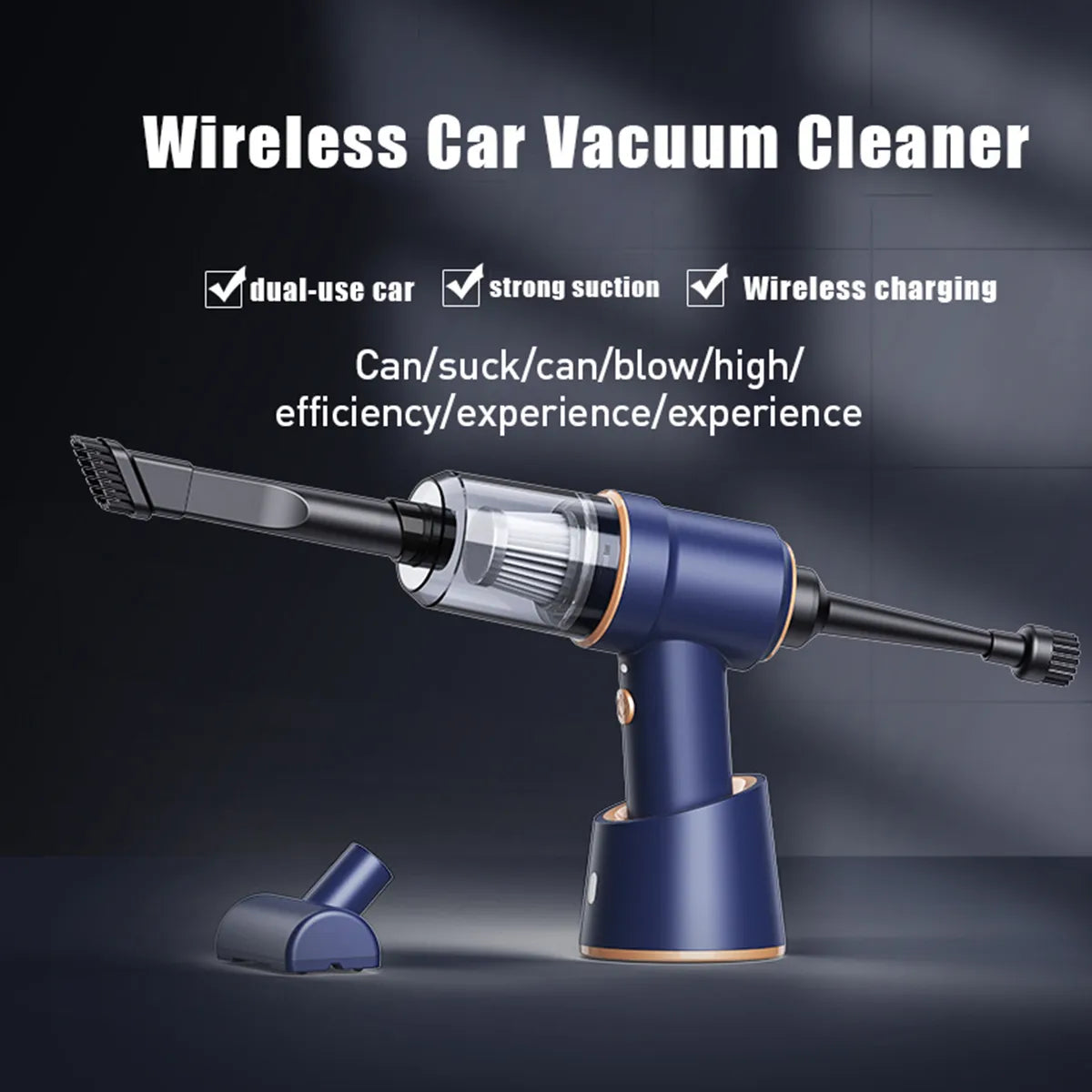 🧼 GlowClean AeroDuo 2X – 2-in-1 Cordless Handheld Vacuum & Air Duster