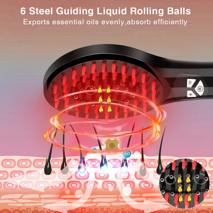 💆‍♀️ GlowHair VitaComb Pro – Electric Scalp Massager with Light Therapy, EMS & Nano Mist