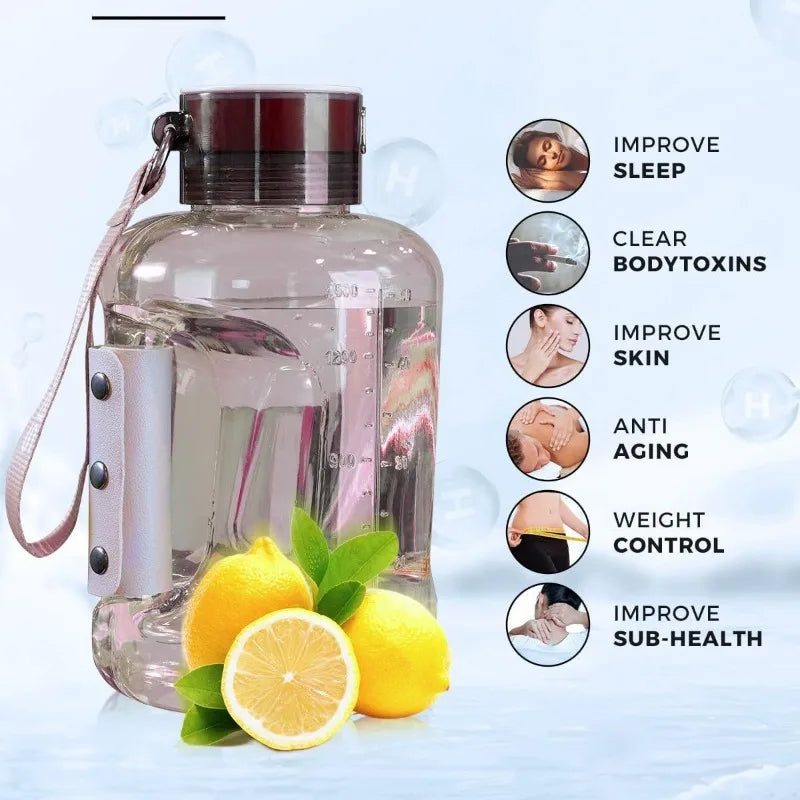 💧 GlowHydrate H2Boost Max – 1.5L Hydrogen-Rich Water Bottle with SPE/PEM Tech