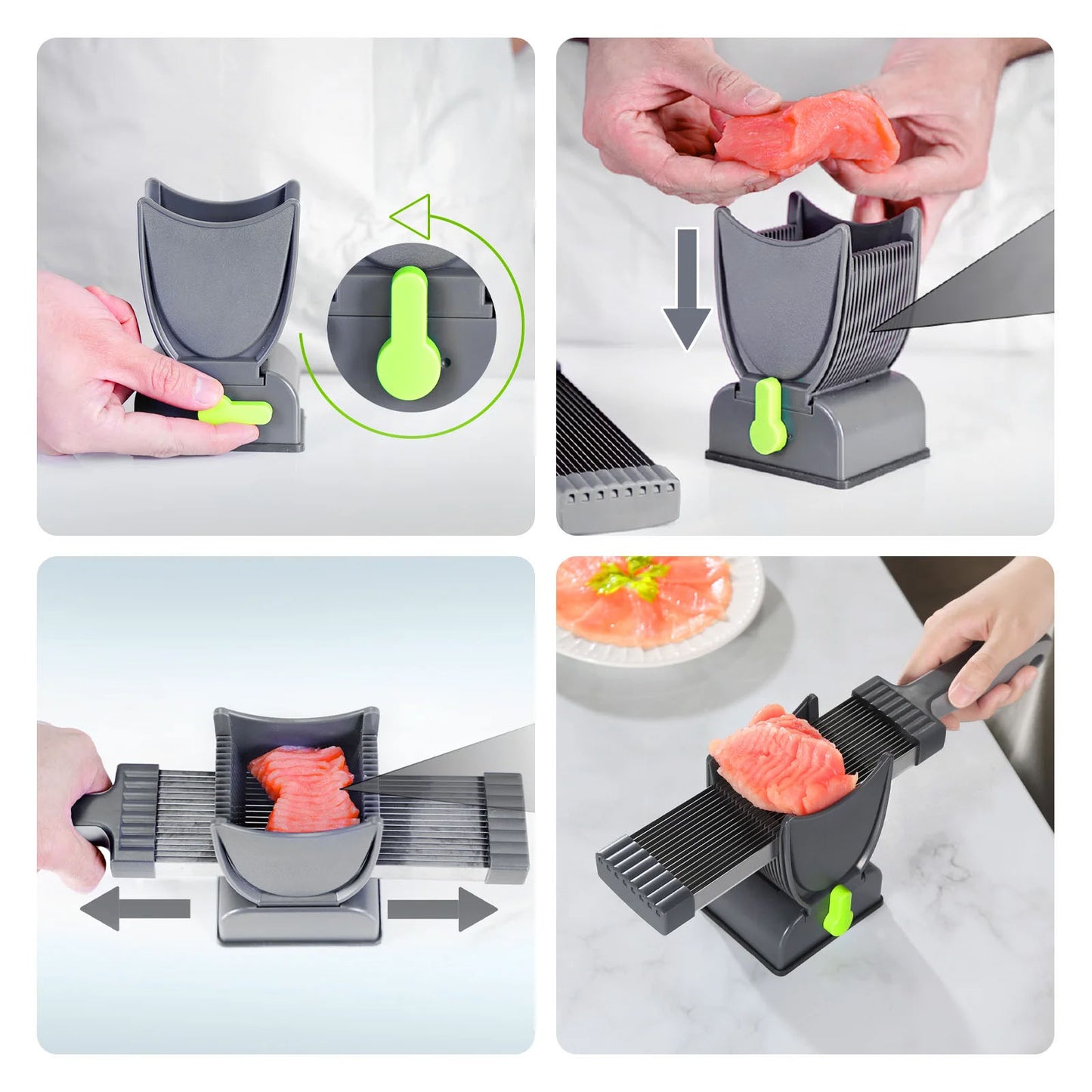 🔪 GlowKitchen SlicePro17 – Precision Meat Slicer & Cleaver Knife Set