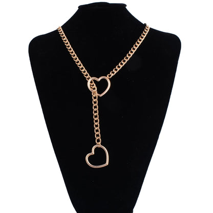 ❤️ GlowLuxe HeartTease Slip Chain Necklace – Adjustable Seductive Statement Choker