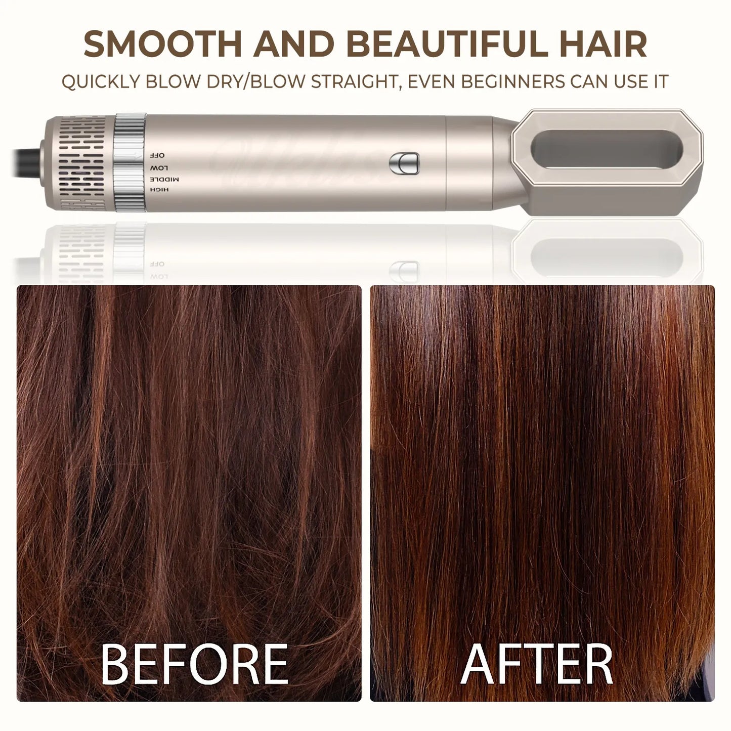 💨 GlowStyle AirMaster 6X – 6-in-1 Hair Dryer Brush & Volumizer