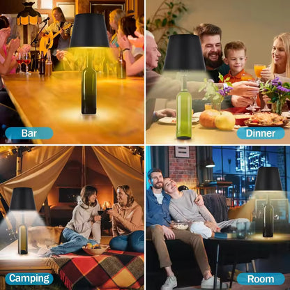 💡 GlowHome AuraBottle – Dimmable LED Bottle Lamp with Rechargeable Battery