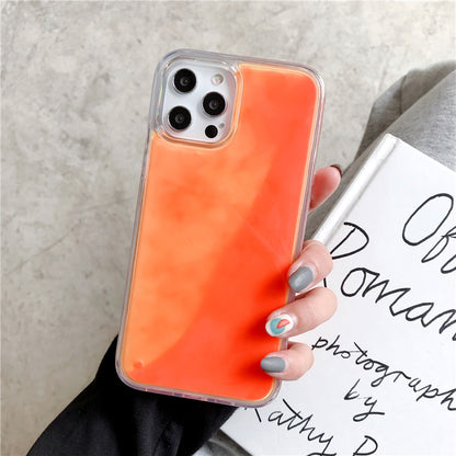 📱 ✨ GlowCase LiquidLuxe – Luminous Quicksand Glitter Transparent Shockproof iPhone Case