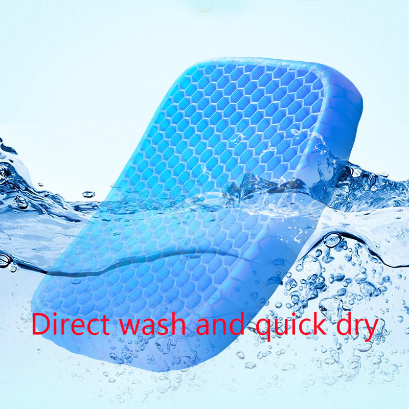 💺 GlowComfort FlexCush – Elastic Gel Seat Cushion with Honeycomb Support