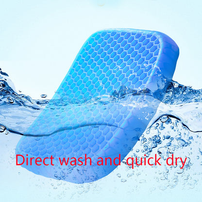 💺 GlowComfort FlexCush – Elastic Gel Seat Cushion with Honeycomb Support