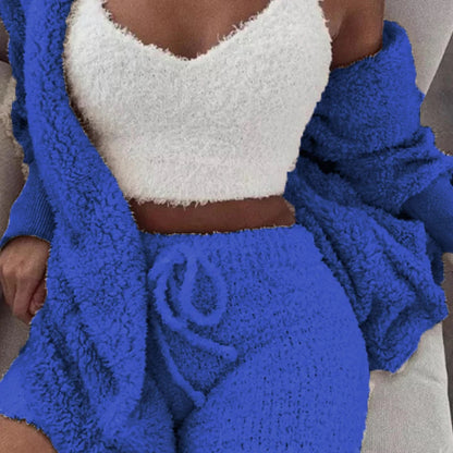🛋️ GlowLuxe CozySet – 3-Piece Women’s Knit Pajama Lounge Set