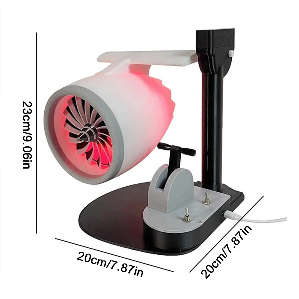 🛩 GlowTech AeroMist Turbo – USB Jet Engine Fan with Humidifier & Tail Flame Light