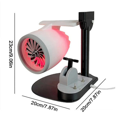 🛩 GlowTech AeroMist Turbo – USB Jet Engine Fan with Humidifier & Tail Flame Light