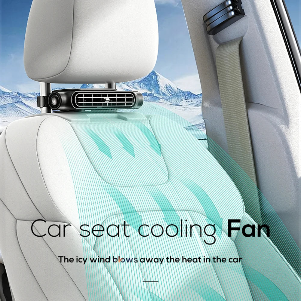 ❄️ GlowDrive BreezeGuard™ – USB-Powered Bladeless Cooling Car Seat Fan