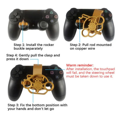 🕹 GlowPlay DriftGrip Mini – Compact Racing Wheel Add-On for PS4 Controllers