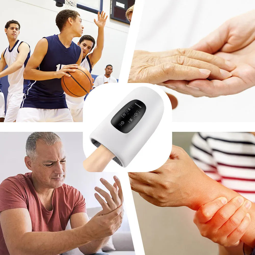 ✋ GlowRelief HandHaven – Wireless Electric Hand Massager with Heat & Compression