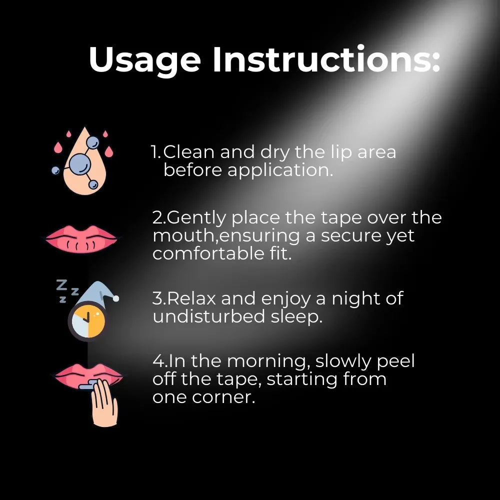😴 GlowBreathe SleepSeal – Hypoallergenic Mouth Tape for Better Nasal Breathing