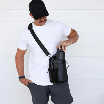 💧 GlowHydra MagGrip Bottle Bag – Magnetic Water Cup Holder for Gym & Outdoor Fitness