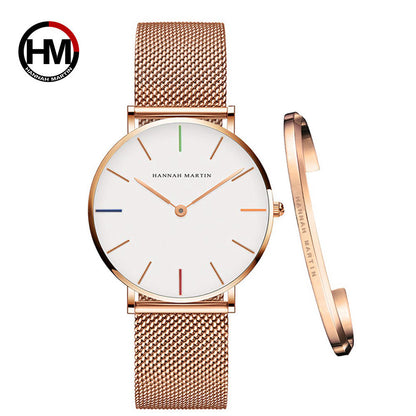 ⌚ GlowTime Chic Duo – Women's Watch & Bracelet Gift Set