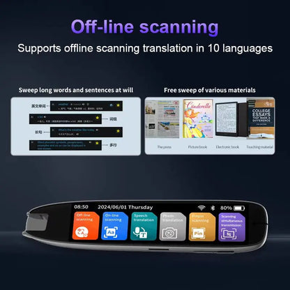 🌍 GlowTech LingoScan – Smart Translator Pen with 131 Languages, Voice & Scan Translation