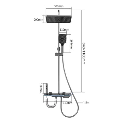 🚿 GlowBath LuxeKeys Shower System – Digital Thermostat Spa Shower with Ambient Lighting
