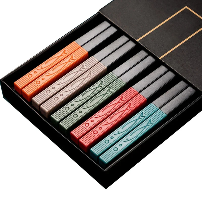GlowTable NihonGrip – 5 Pairs High-Quality Japanese Non-Slip Chopsticks