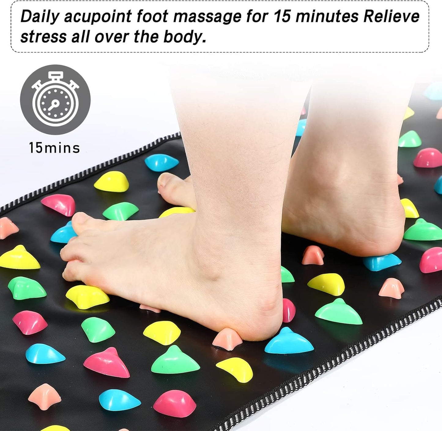 🦶 GlowRelief SoleBalance Mat – Reflexology Acupressure Foot Massage Mat