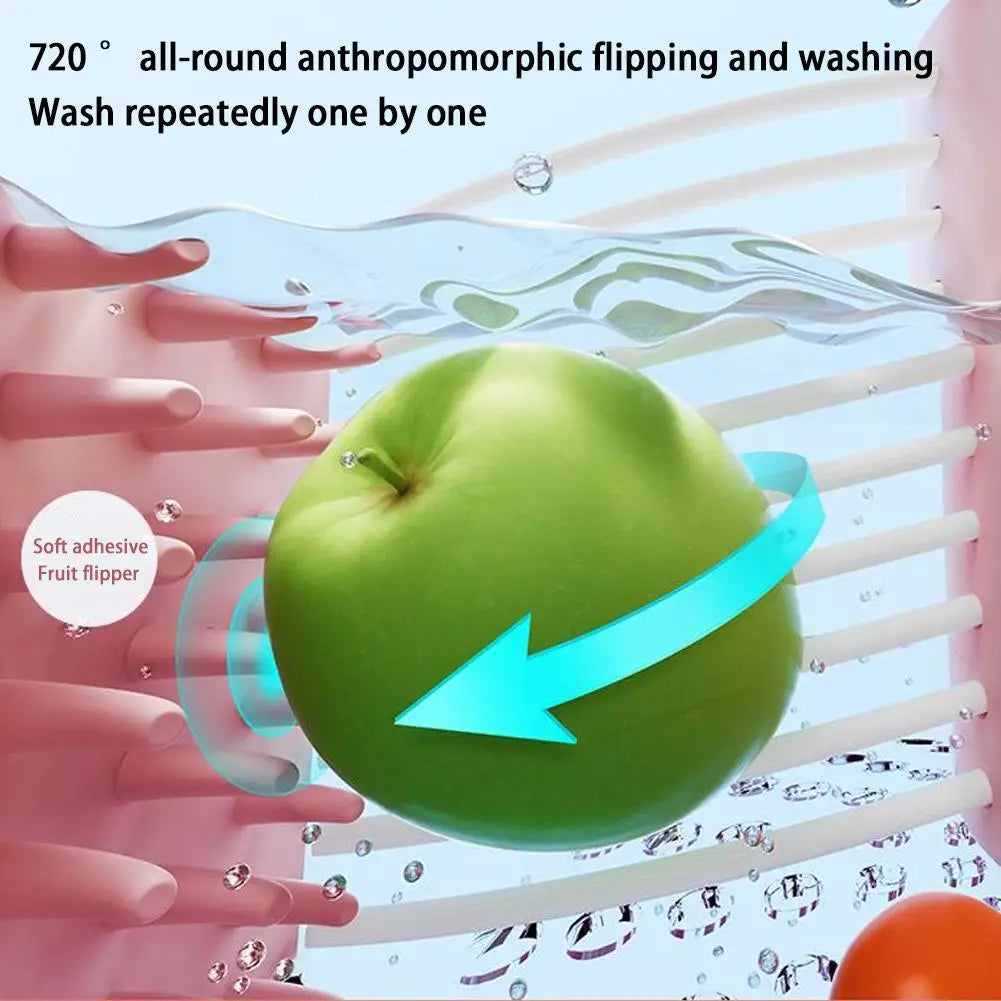 🍇 GlowKitchen SpinFresh – 720° Manual Fruit Cleaner & Serving Bowl