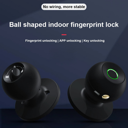 🔐 GlowSecure TouchEntry – Smart Door Knob Keyless Entry Lock with Fingerprint & App Control