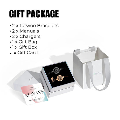 🌙 GlowBond InfinityTouch – Totwoo Sun & Moon Smart Love Bracelets
