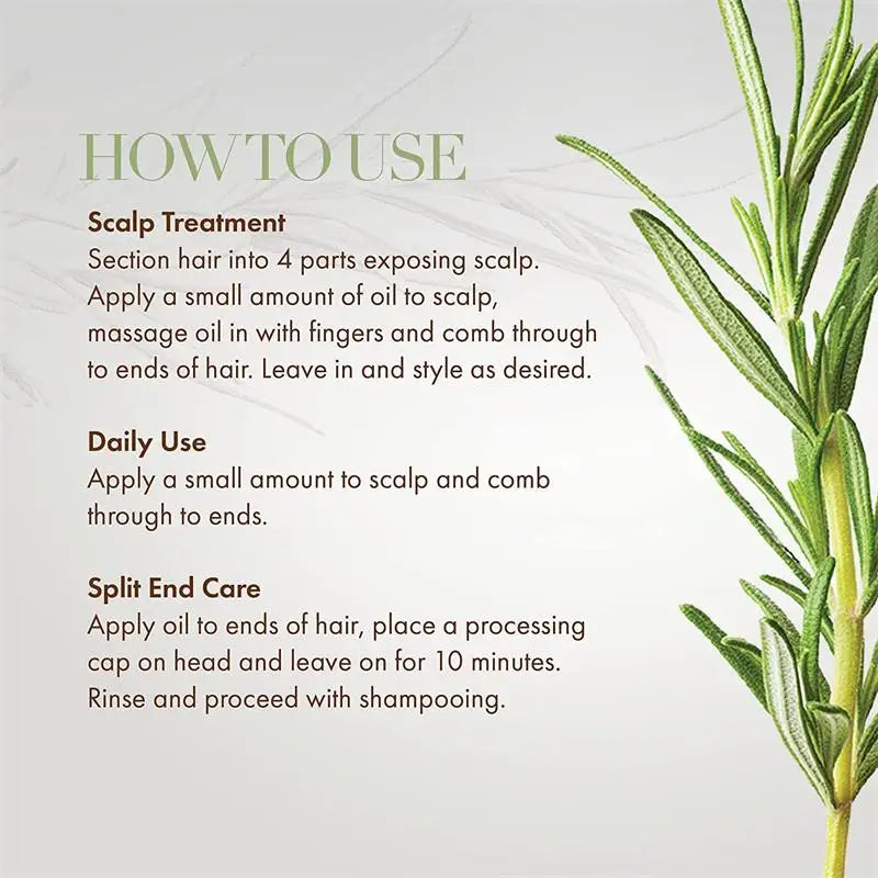 🌿 GlowRoot VitalOil – 100% Pure Rosemary Hair Growth Essential Oil