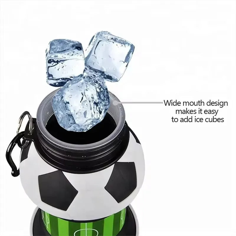 🏀 GlowHydrate SportFlex – Foldable Sports Ball Silicone Water Bottle