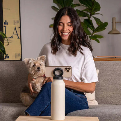 💧📱 GlowHydrate MagnetiSip –Insulated Water Bottle with 360° Magnetic Phone Mount