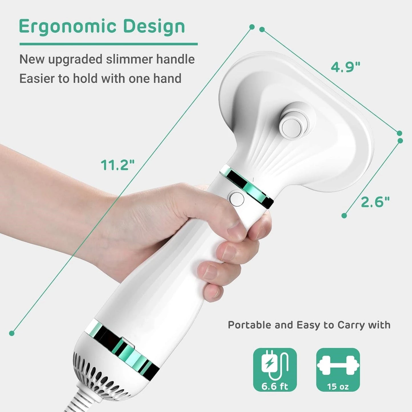 🐶 GlowPet DryBrush Pro – 2-in-1 Pet Grooming Dryer & Detangling Brush