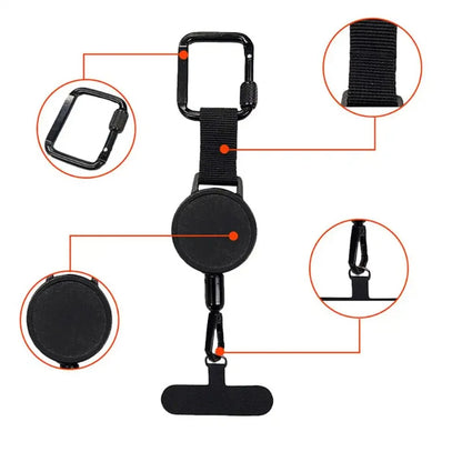 📱 GlowGrip – Anti-Theft Retractable Phone Lanyard