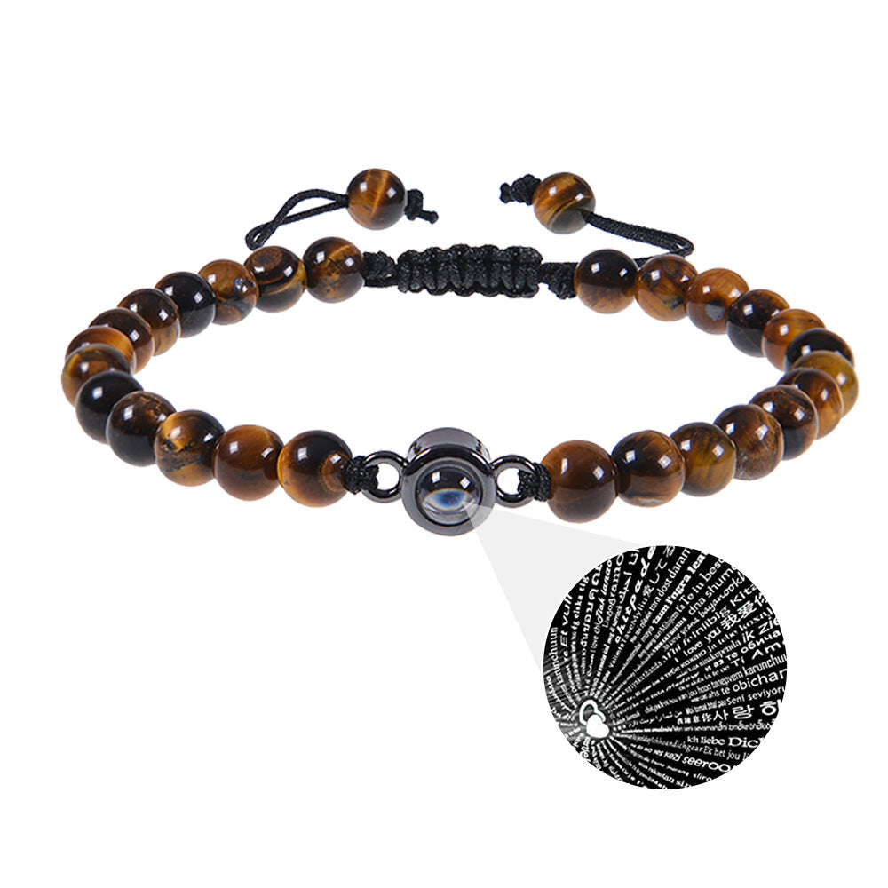 💞 GlowGift InfinityLove Set – "I Love You" in 100 Languages Nano-Projection Bracelet & Necklace