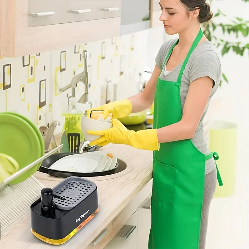 GlowClean - 3-in-1 Dual Soap Dispenser Set