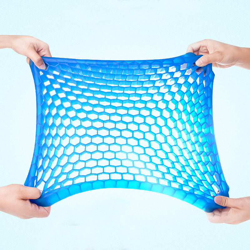 💺 GlowComfort FlexCush – Elastic Gel Seat Cushion with Honeycomb Support