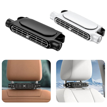 ❄️ GlowDrive BreezeGuard™ – USB-Powered Bladeless Cooling Car Seat Fan