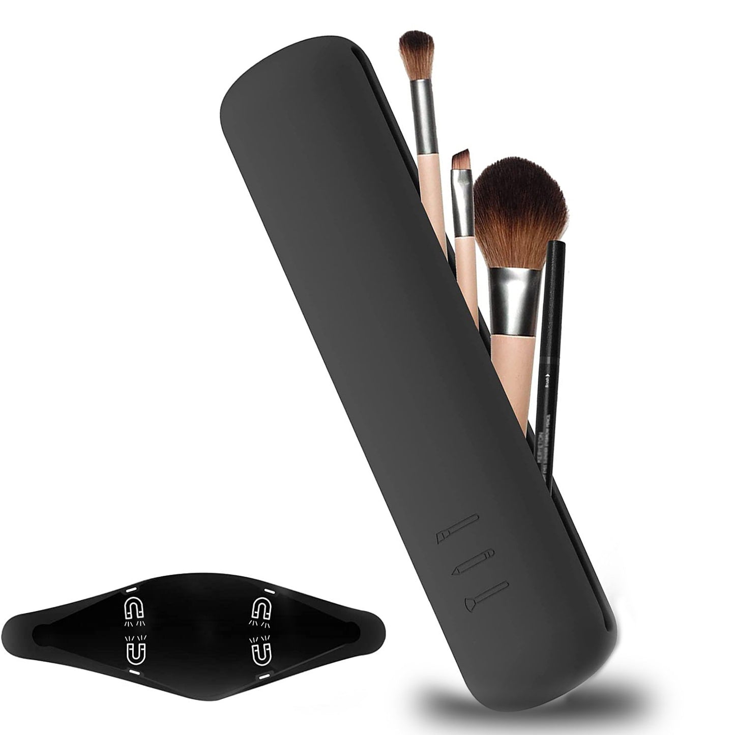 💋 GlowHold SilicaCase – Waterproof Silicone Makeup Brush Holder