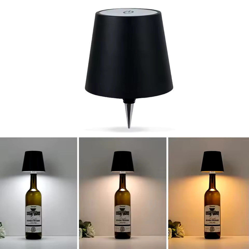 💡 GlowHome AuraBottle – Dimmable LED Bottle Lamp with Rechargeable Battery