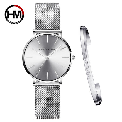 ⌚ GlowTime Chic Duo – Women's Watch & Bracelet Gift Set
