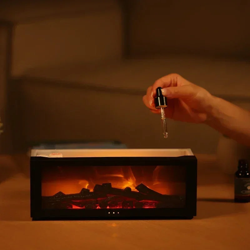 🔥 GlowHome EmberMist – Full-Size LED Fireplace Humidifier with Essential Oil Diffuser & Remote Control