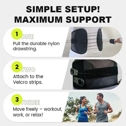 💪 GlowFit CoreGuard – Adjustable Double Pull Waist Support Belt
