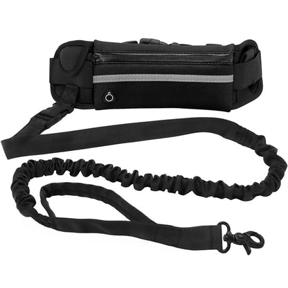 🐕‍🦺 GlowPet FreeStride – Hands-Free Bungee Dog Leash with Storage & Reflective Stitching