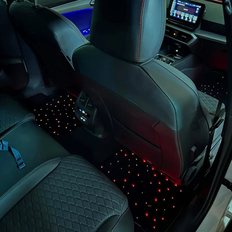 GlowDrive StarFloor FX – LED Fiber Optic Starlight Car Mats with App & Remote Control