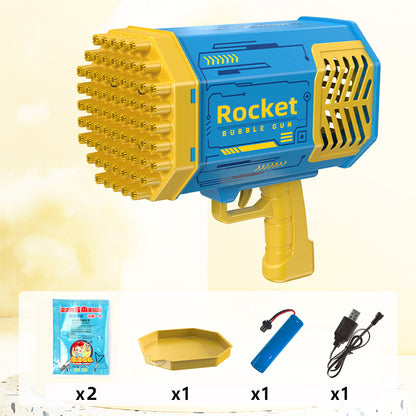 🫧 GlowPop BubbleBlaster – 69-Hole Bubble Gun with Lights & Fan