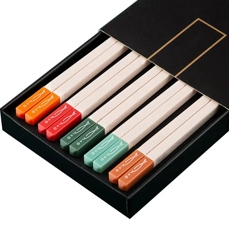 GlowTable NihonGrip – 5 Pairs High-Quality Japanese Non-Slip Chopsticks