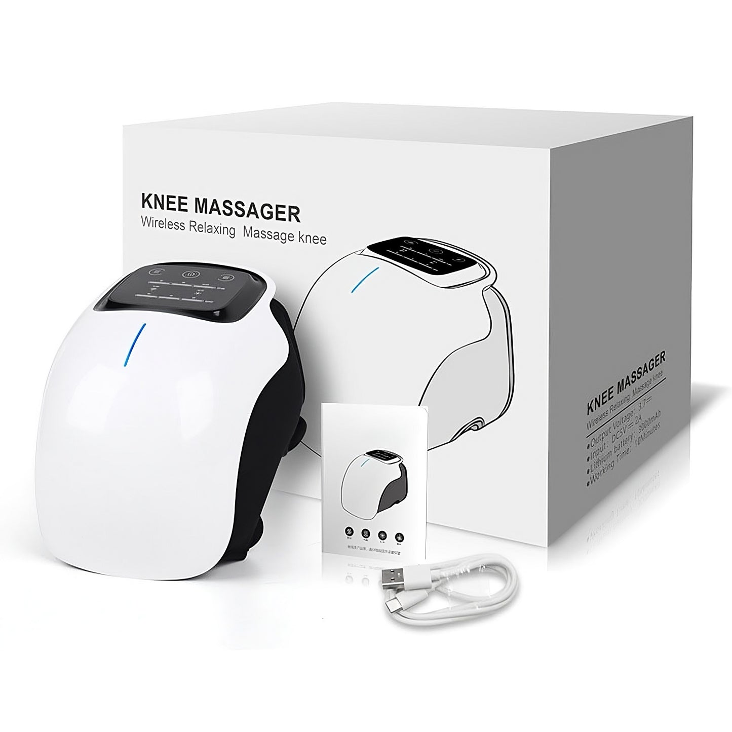 🦵 GlowRelief FlexHeat – Cordless Knee Massager with Heat & Red Light Therapy