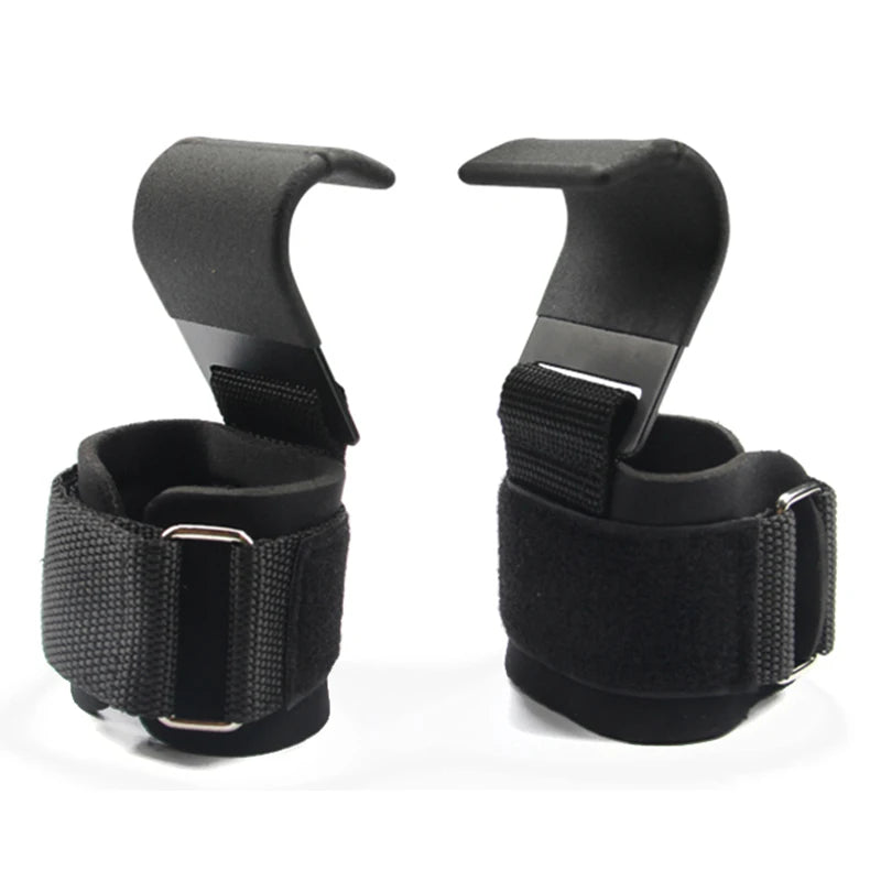 🏋️ GlowGrip PowerHooks – Heavy-Duty Weight Lifting Hooks with Padded Wrist Straps