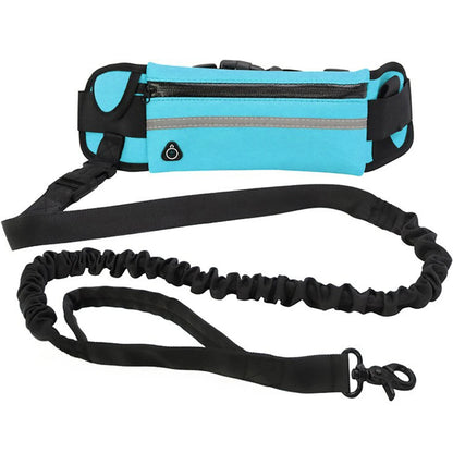 🐕‍🦺 GlowPet FreeStride – Hands-Free Bungee Dog Leash with Storage & Reflective Stitching