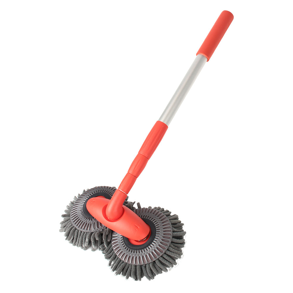 🚗 GlowAuto HydroSweep Pro – 360° Double Brush Car Mop Washer
