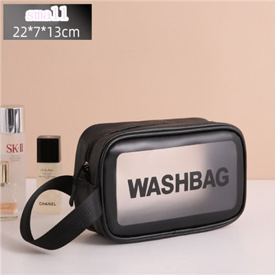 🧳 GlowTote ClearJet – Waterproof Travel Wash & Makeup Bag