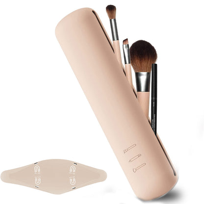 💋 GlowHold SilicaCase – Waterproof Silicone Makeup Brush Holder